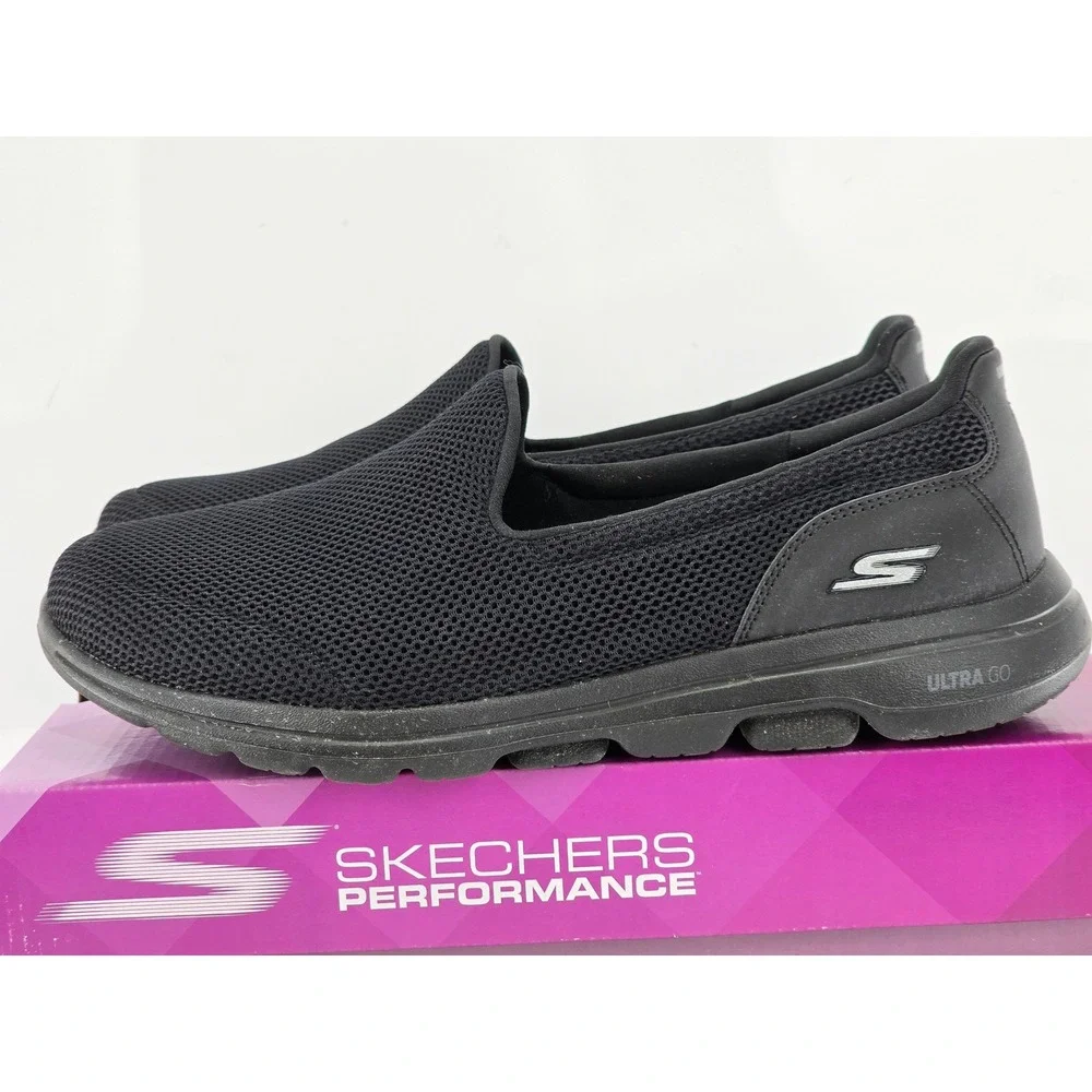 Skechers Go Walk 5 Women Size 11 Black Slip On Walking Shoes 15901W -Good